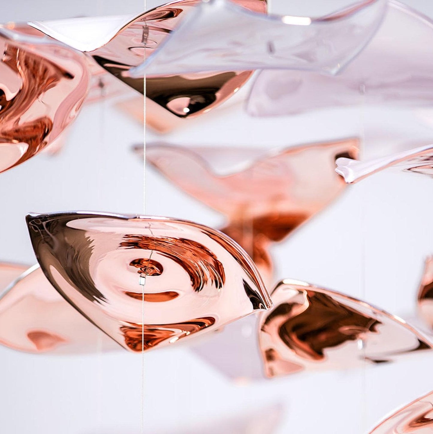 Square Glass Leaf Chandelier - Loonglight