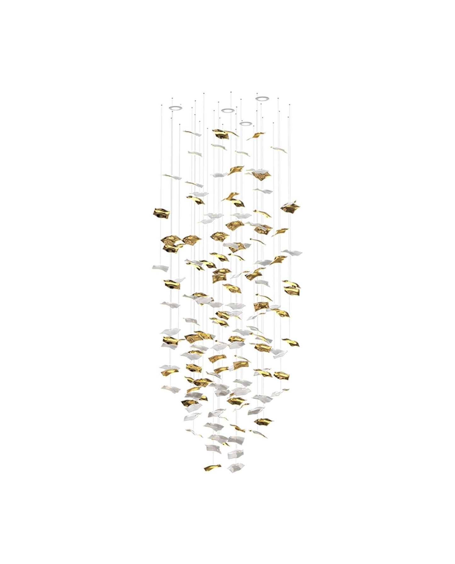 Square Glass Leaf Chandelier - Loonglight