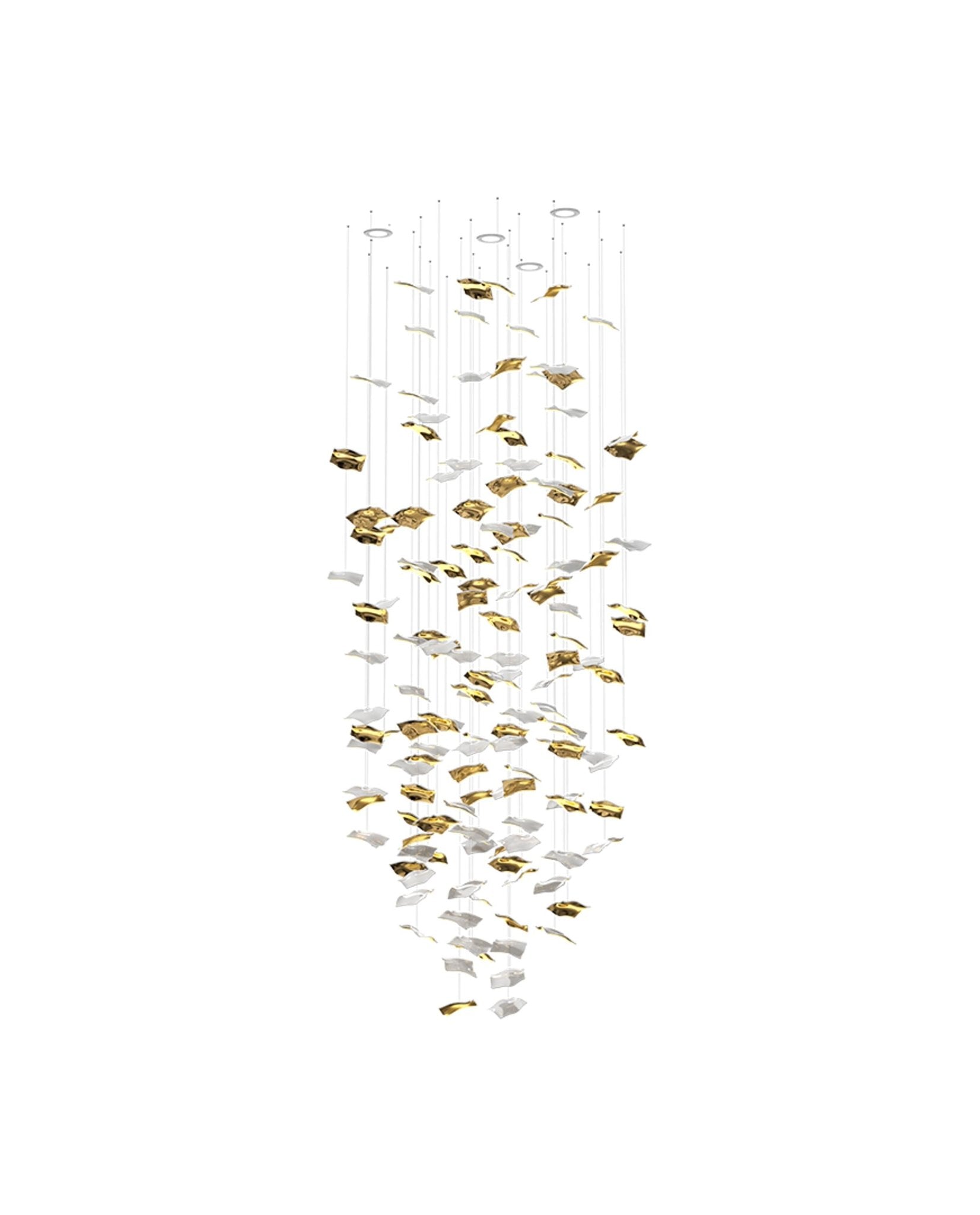 Square Glass Leaf Chandelier - Loonglight