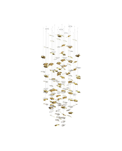 Square Glass Leaf Chandelier - Loonglight