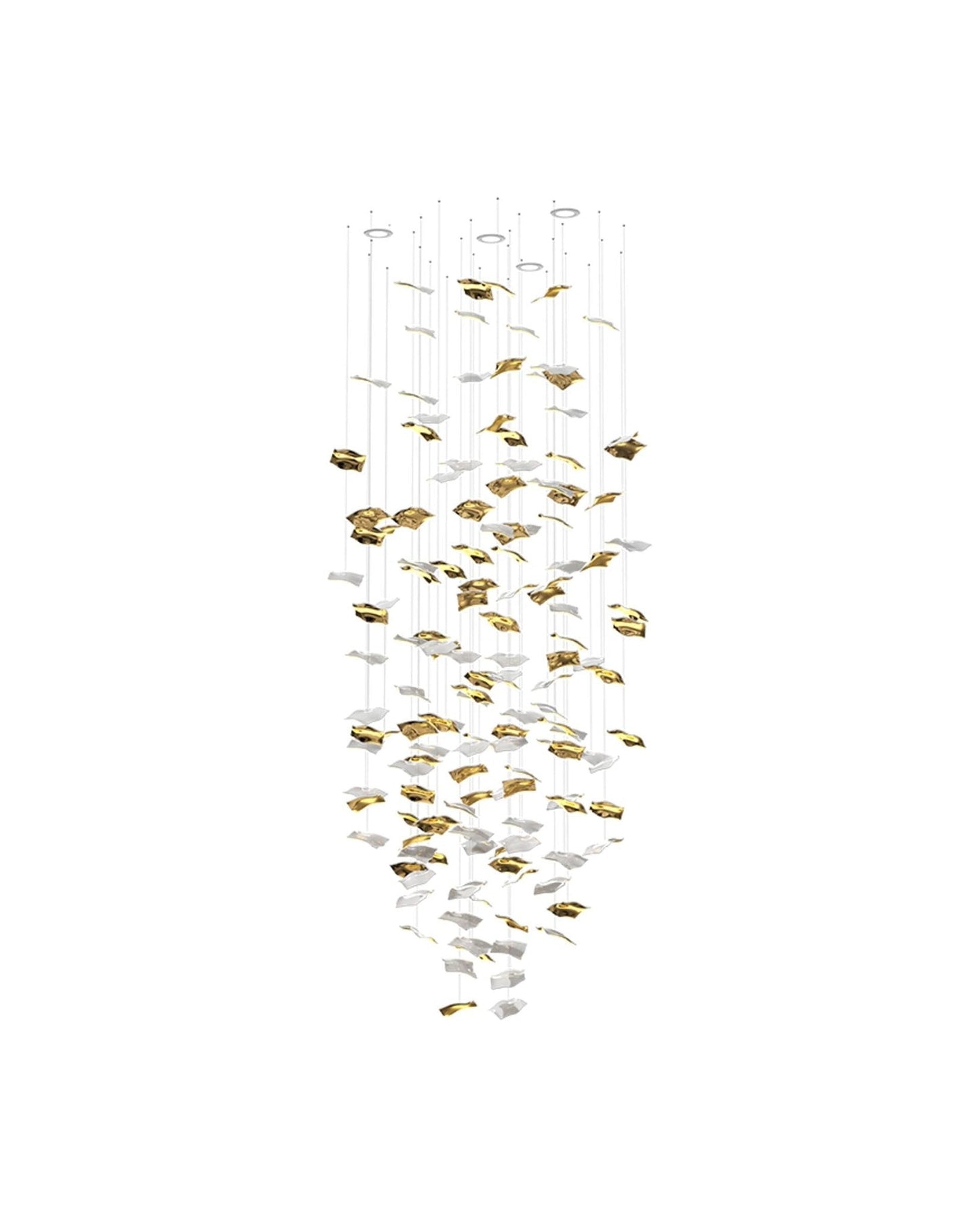 Square Glass Leaf Chandelier - Loonglight