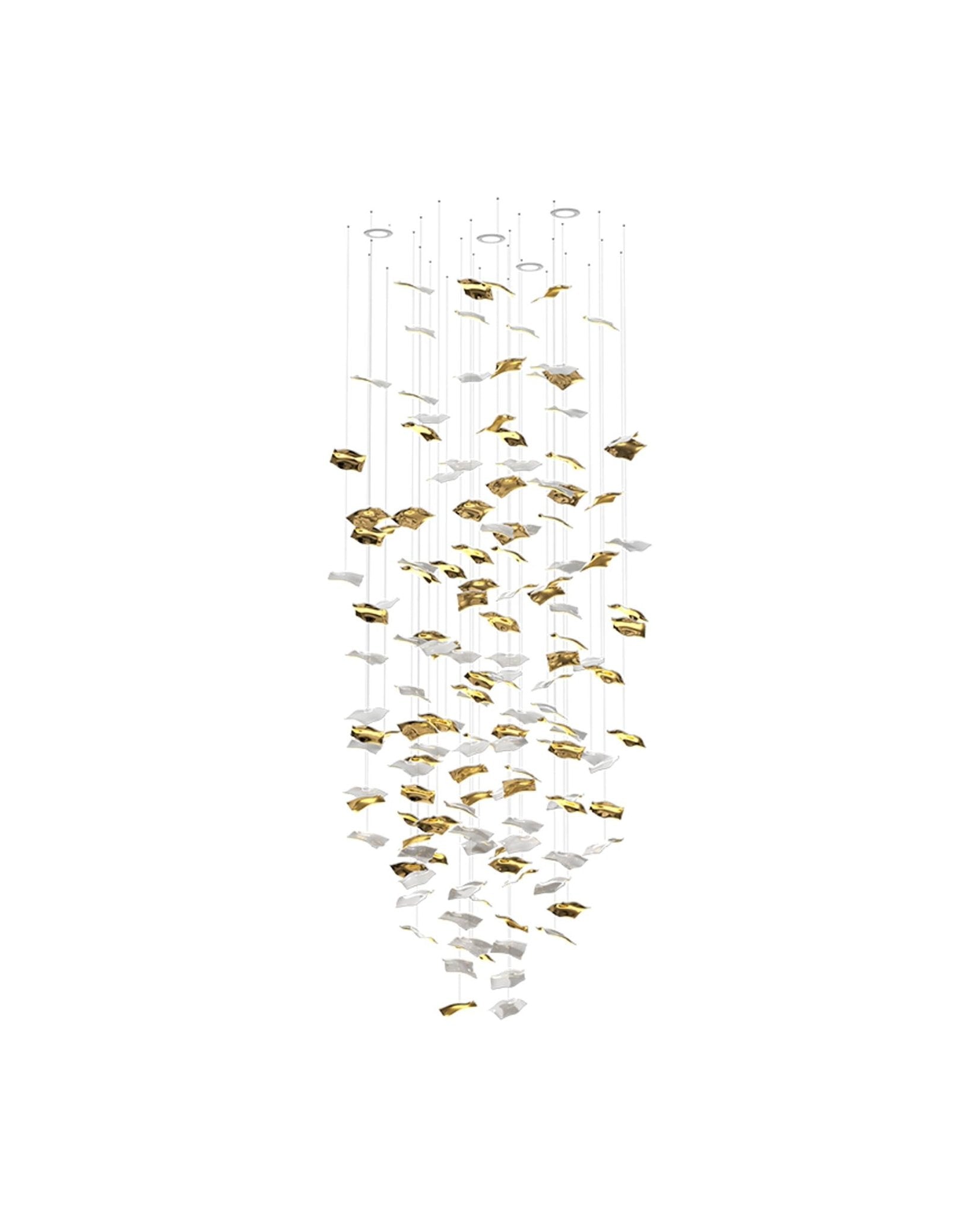 Square Glass Leaf Chandelier - Loonglight