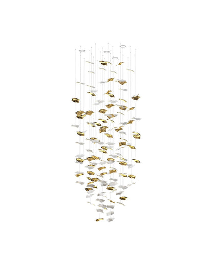 Square Glass Leaf Chandelier - Loonglight
