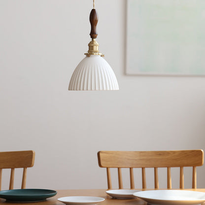 White Ceramic Pendant Light