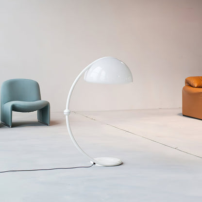 White Greta Serpente Floor Lamp - Loonglight