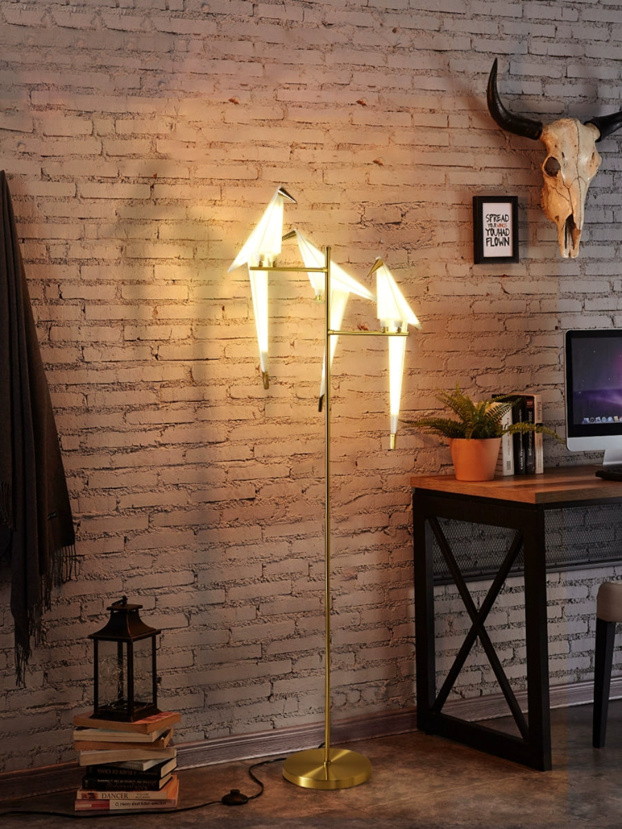 White Paper Crane Floor Lamp - Loonglight