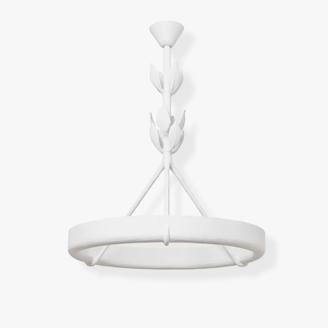 White Plaster Chandelier