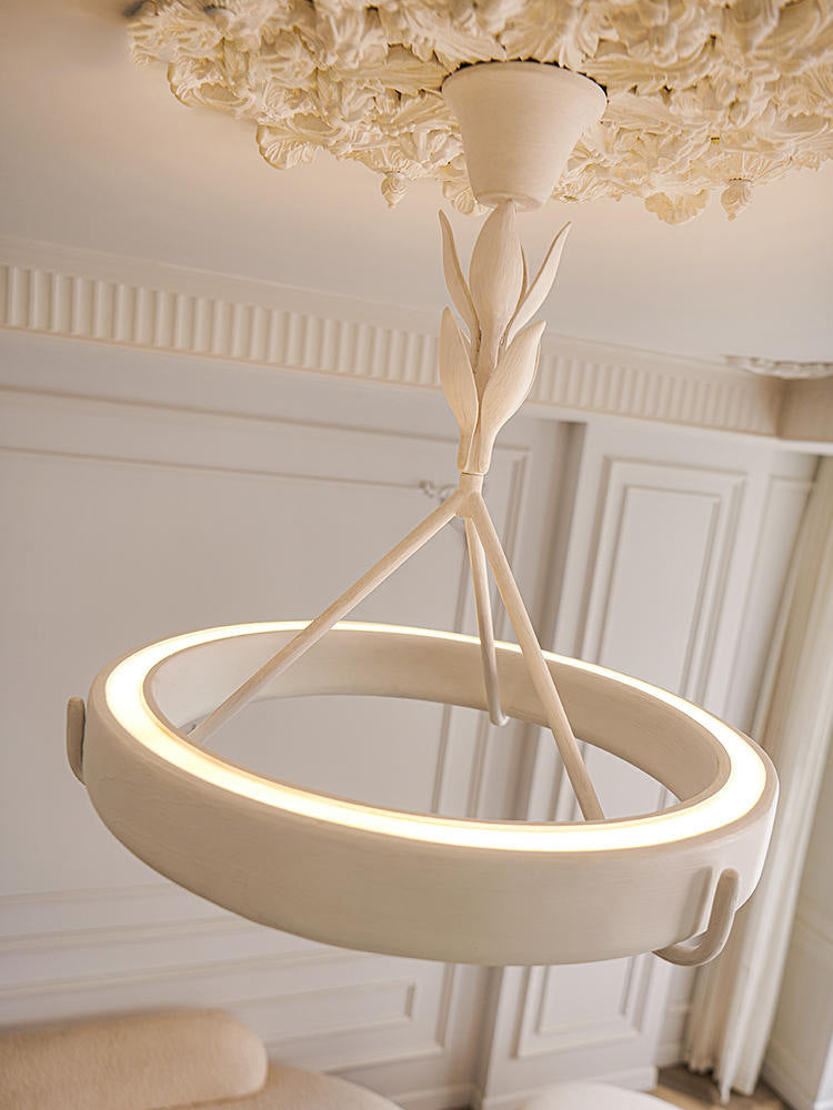 White Plaster Chandelier 1