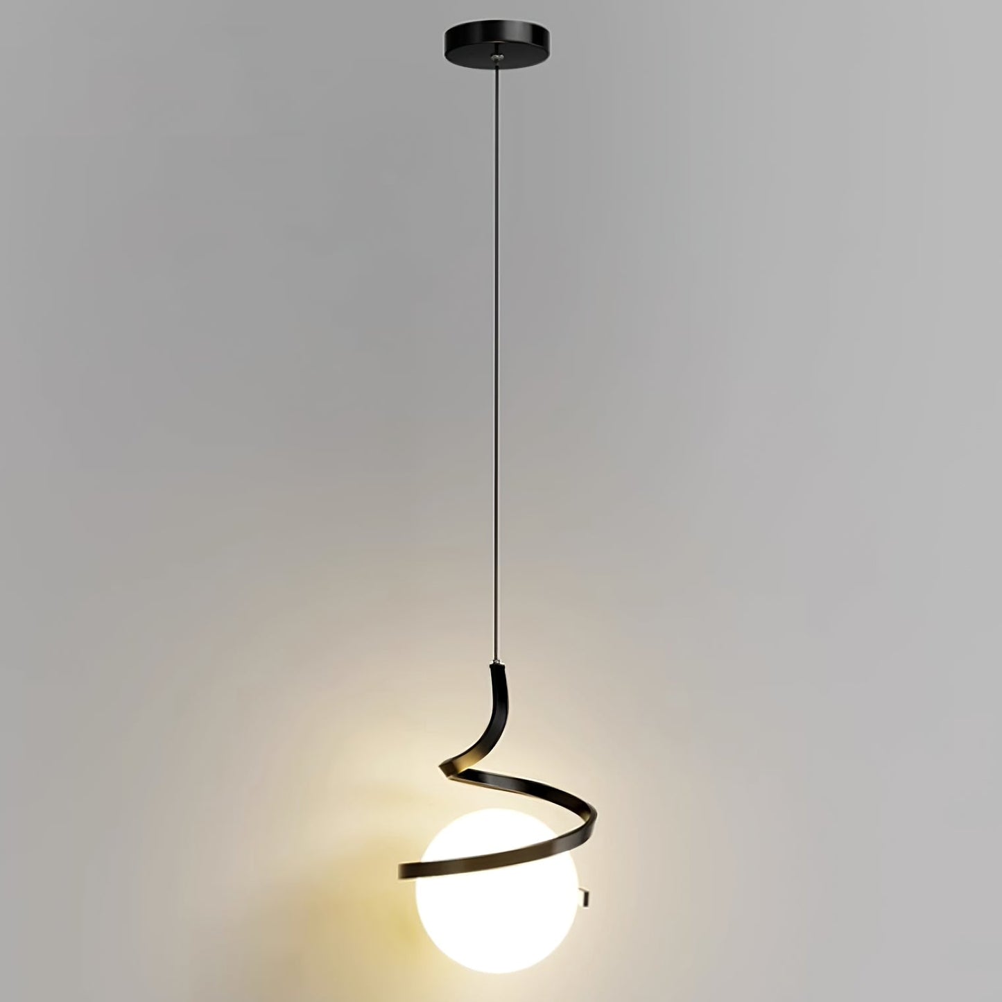 Spiral Glass Ball Pendant Light