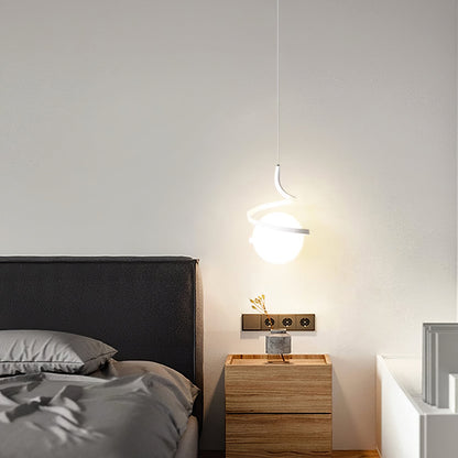 Spiral Glass Ball Pendant Light