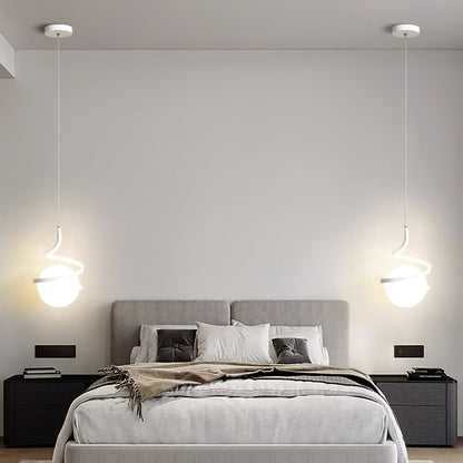 Spiral Glass Ball Pendant Light