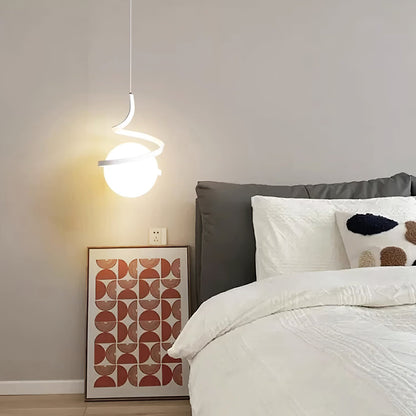 Spiral Glass Ball Pendant Light