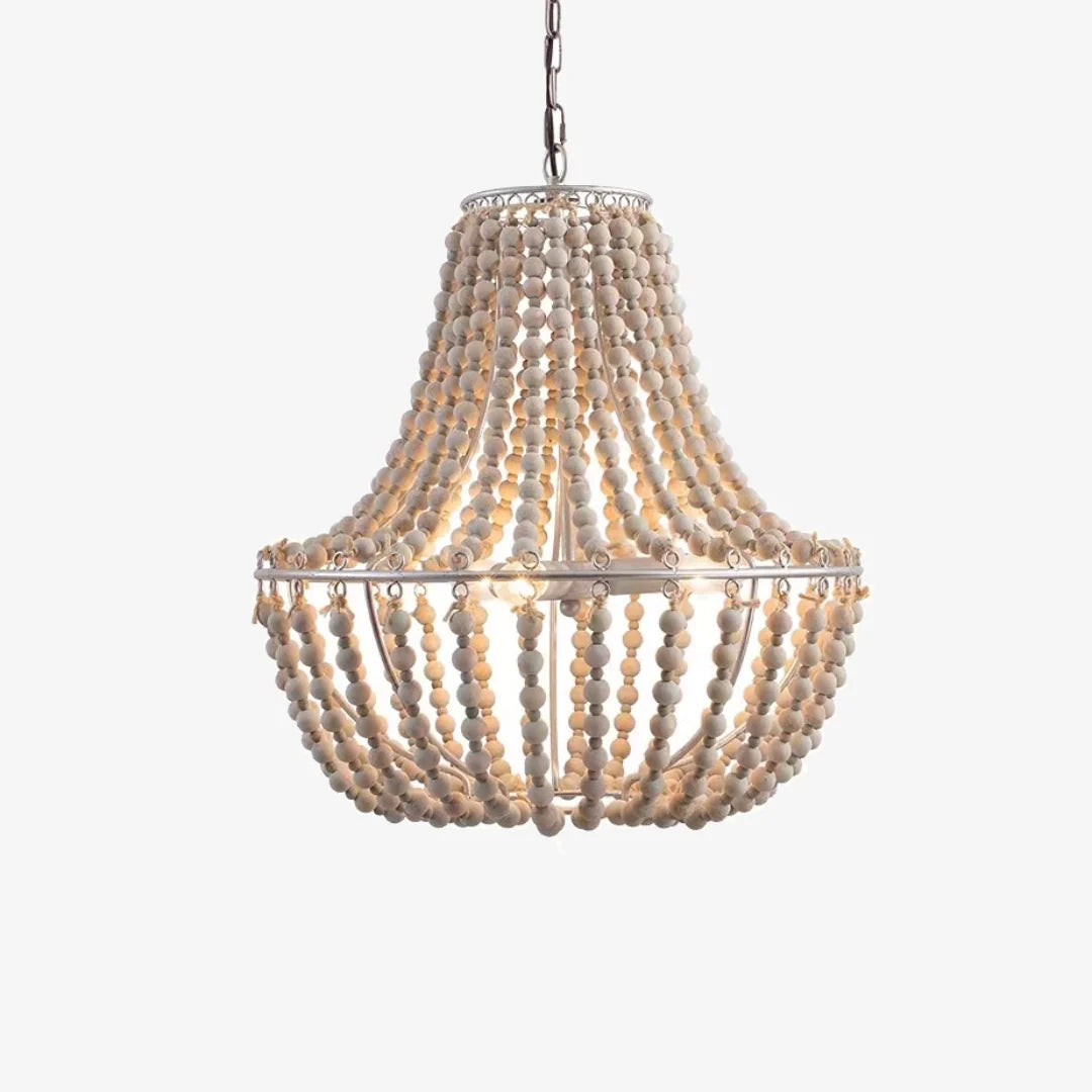 Wood Bead Chandelier - Loonglight