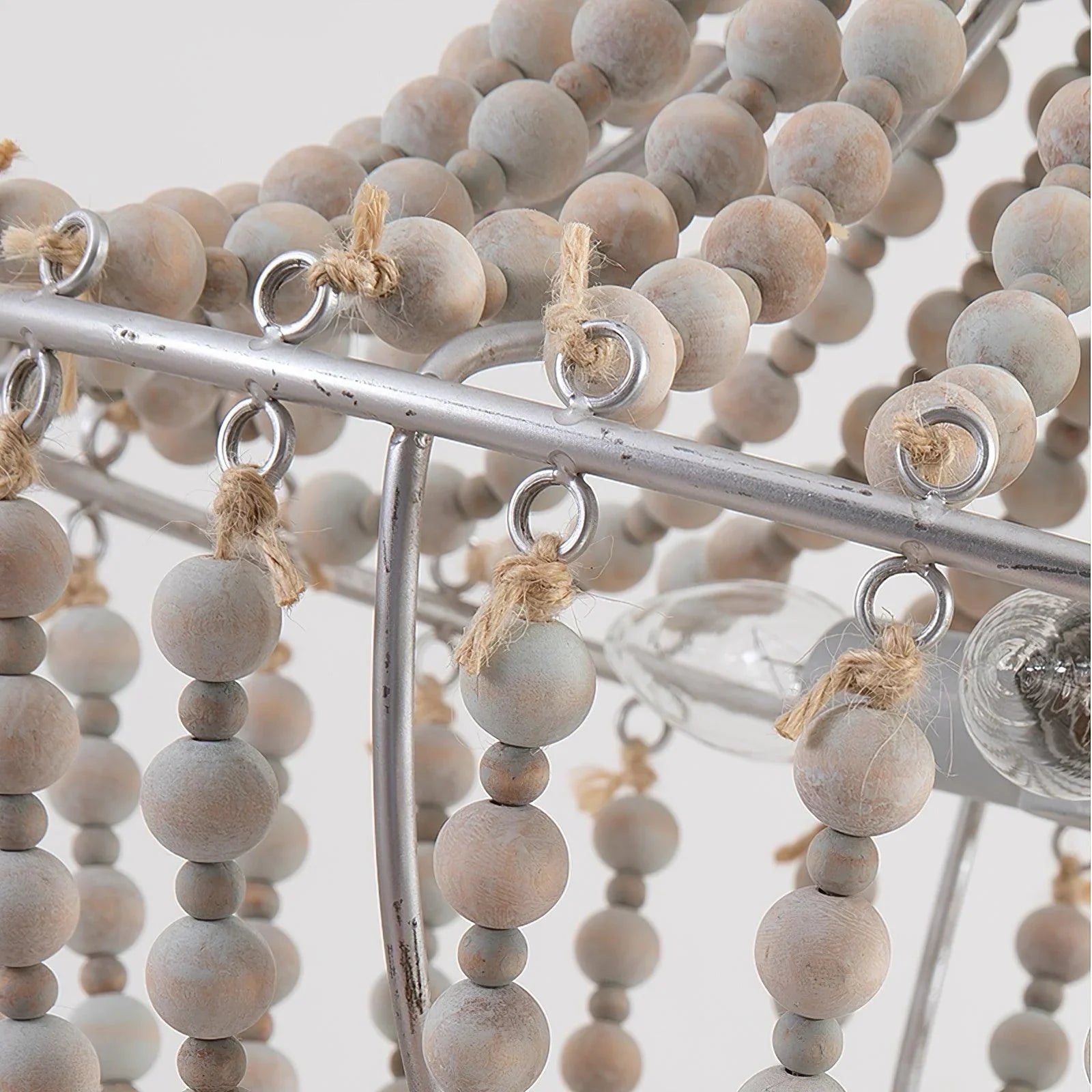Wood Bead Chandelier - Loonglight