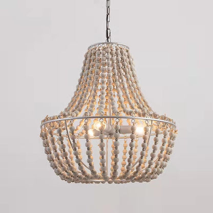 Wood Bead Chandelier - Loonglight