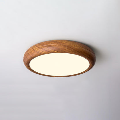 Wood Grain Round Ceiling Lamp - Loonglight