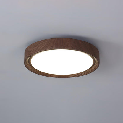 Wood Grain Round Ceiling Lamp - Loonglight