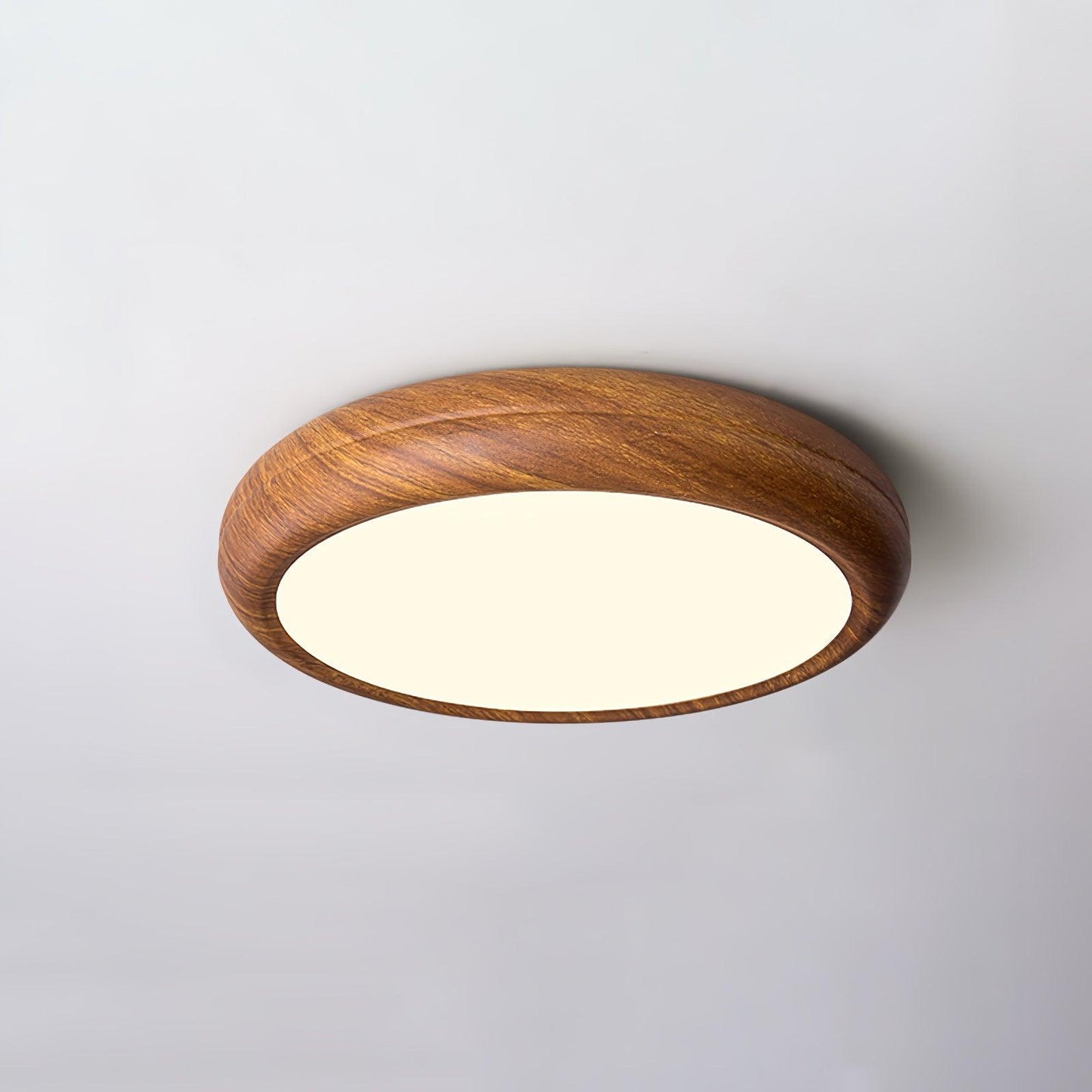Wood Grain Round Ceiling Lamp - Loonglight