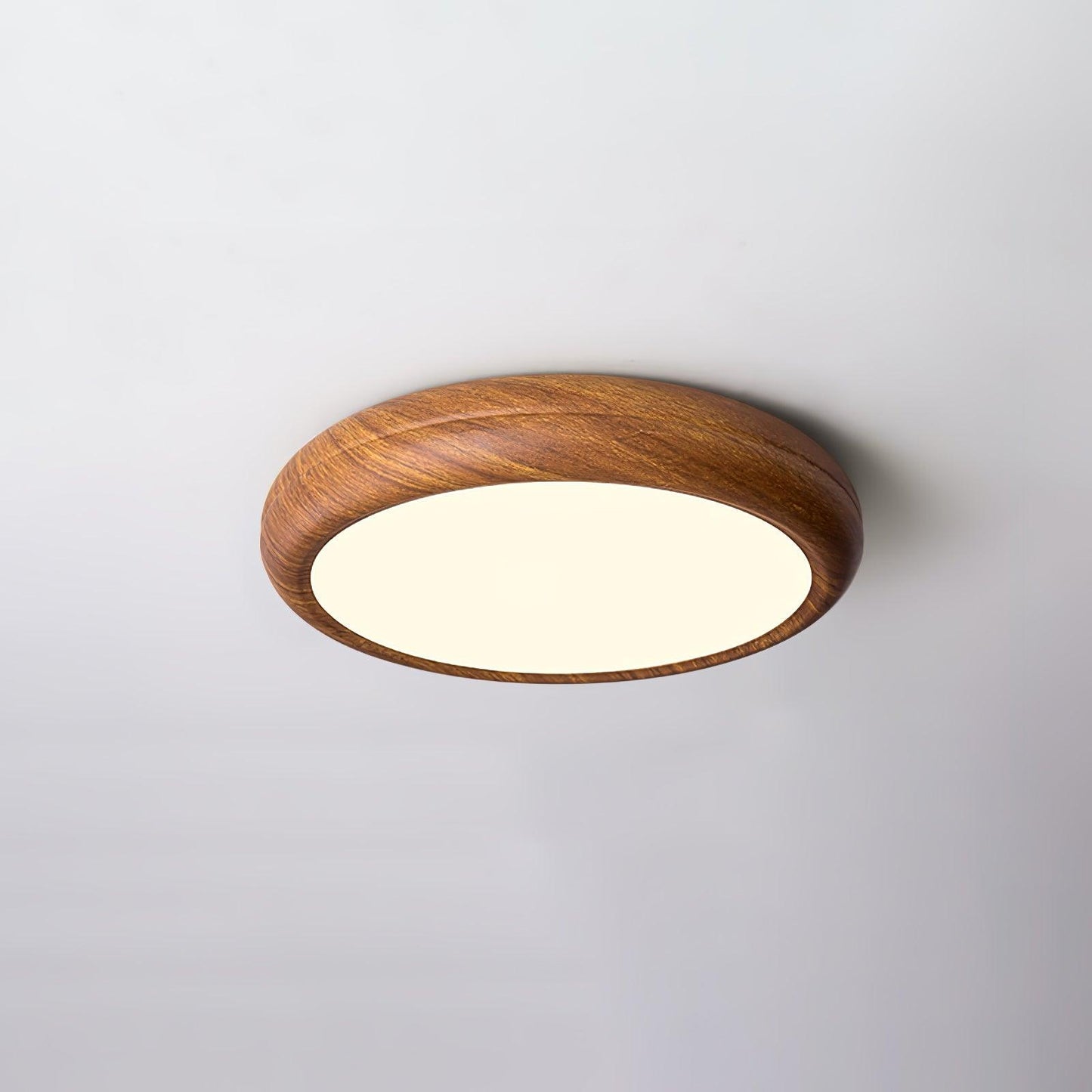 Wood Grain Round Ceiling Lamp - Loonglight