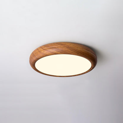 Wood Grain Round Ceiling Lamp - Loonglight