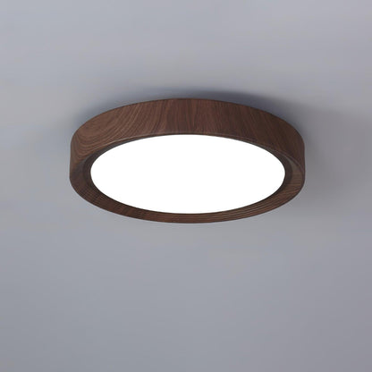 Wood Grain Round Ceiling Lamp - Loonglight