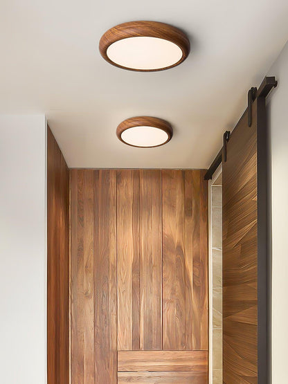 Wood Grain Round Ceiling Lamp - Loonglight
