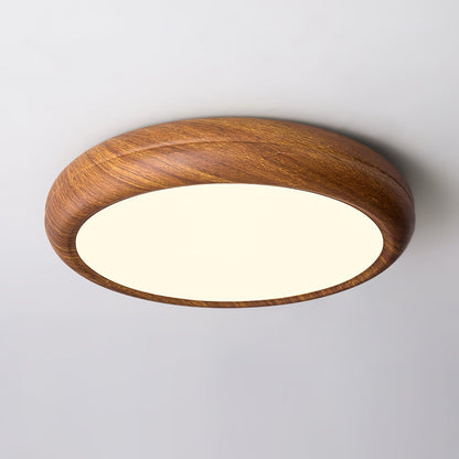 Wood Grain Round Ceiling Lamp - Loonglight