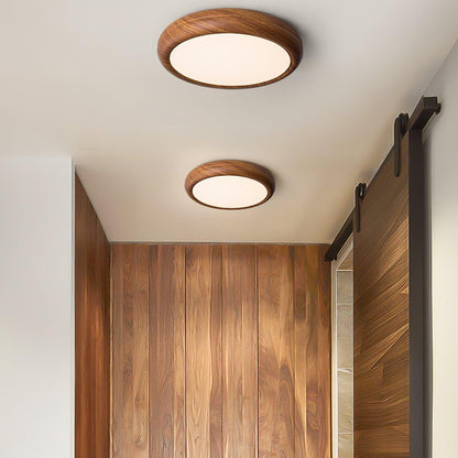 Wood Grain Round Ceiling Lamp - Loonglight