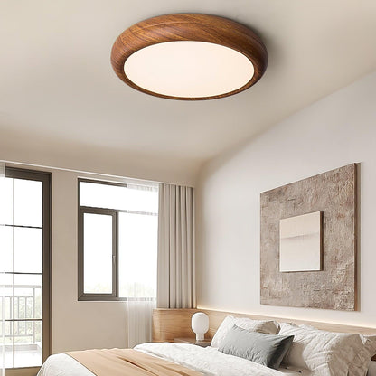 Wood Grain Round Ceiling Lamp - Loonglight