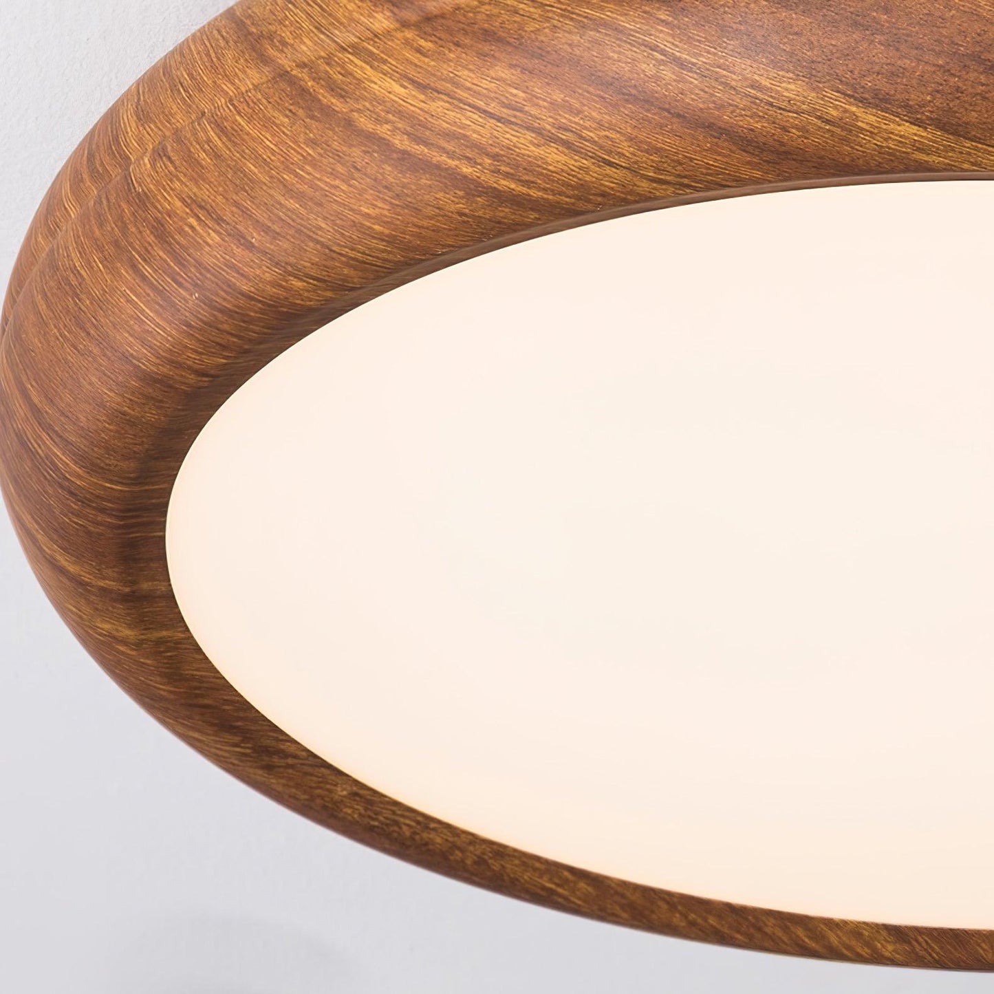 Wood Grain Round Ceiling Lamp - Loonglight