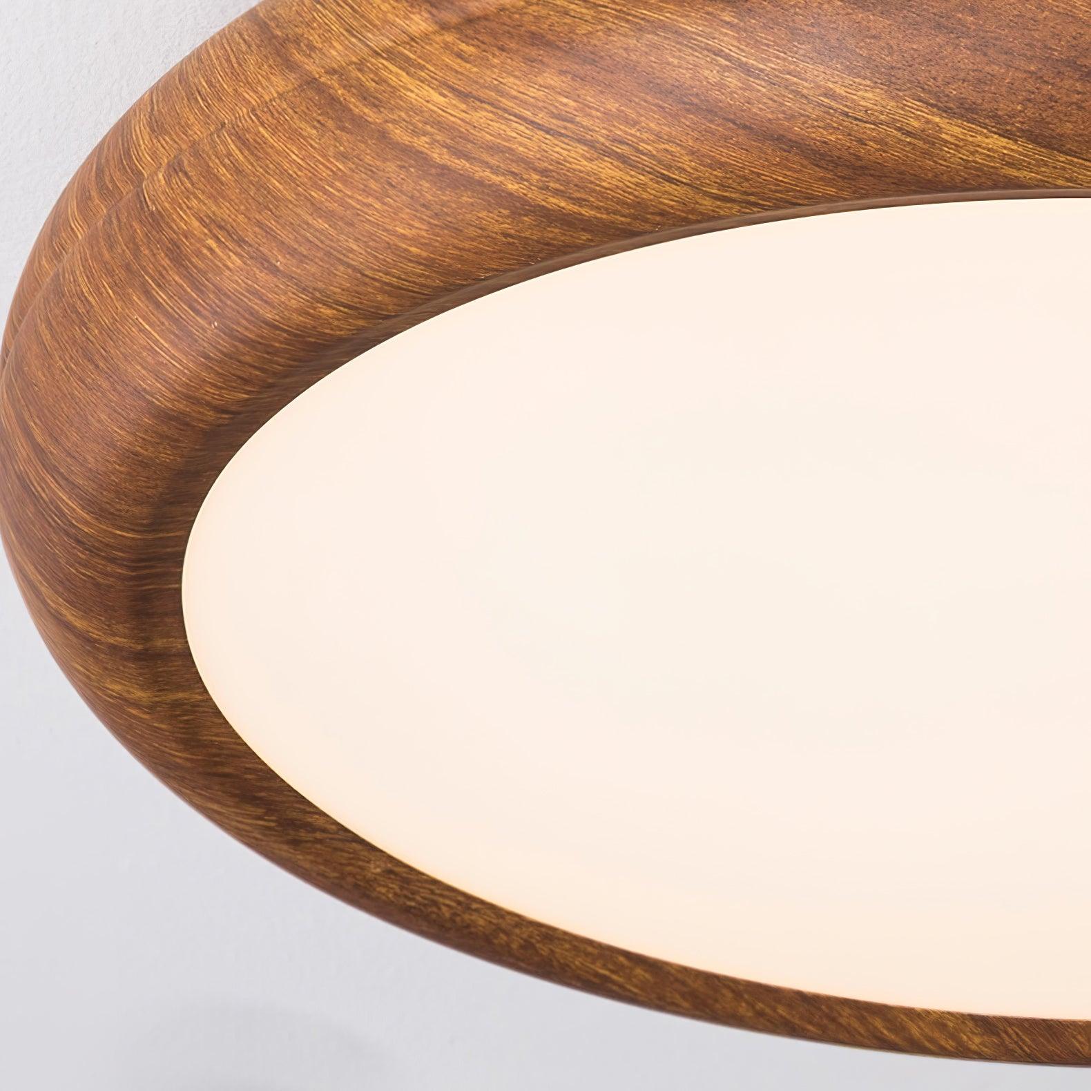 Wood Grain Round Ceiling Lamp - Loonglight