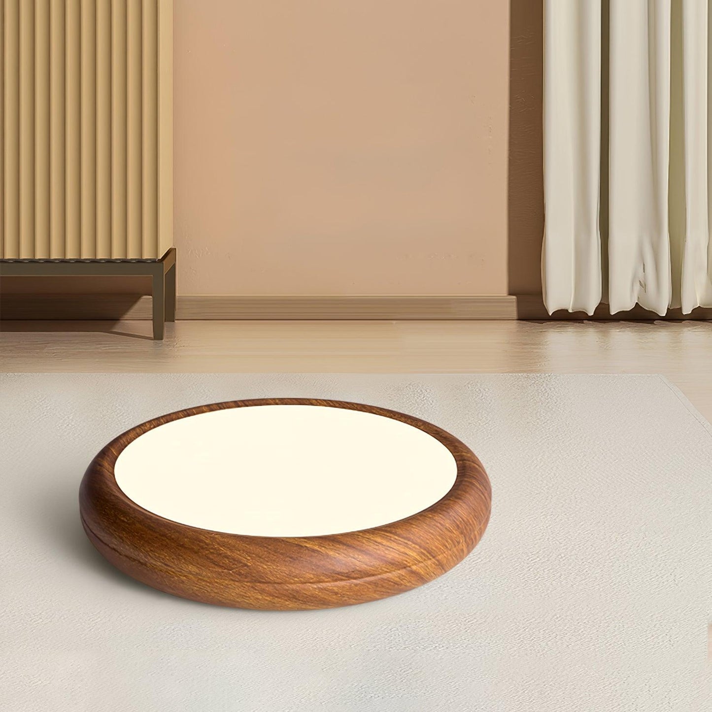 Wood Grain Round Ceiling Lamp - Loonglight