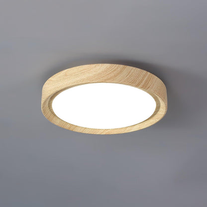 Wood Grain Round Ceiling Lamp - Loonglight