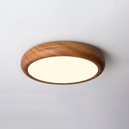 Wood Grain Round Ceiling Lamp - Loonglight