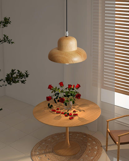 Wood Hat Pendant Lamp - Loonglight