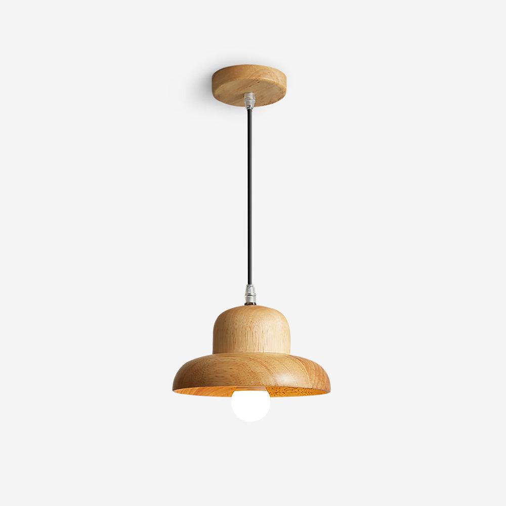 Wood Hat Pendant Lamp - Loonglight