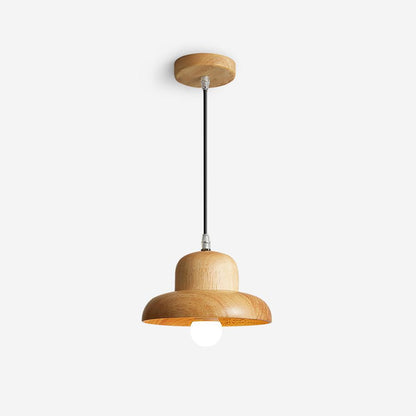 Wood Hat Pendant Lamp - Loonglight