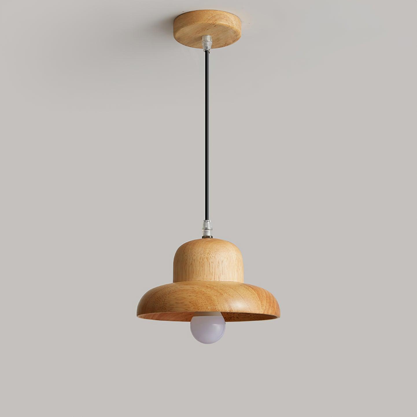 Wood Hat Pendant Lamp - Loonglight