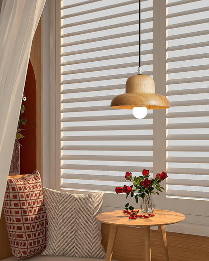 Wood Hat Pendant Lamp - Loonglight