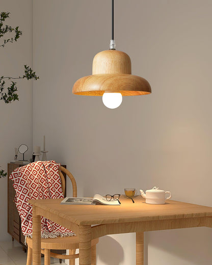Wood Hat Pendant Lamp - Loonglight