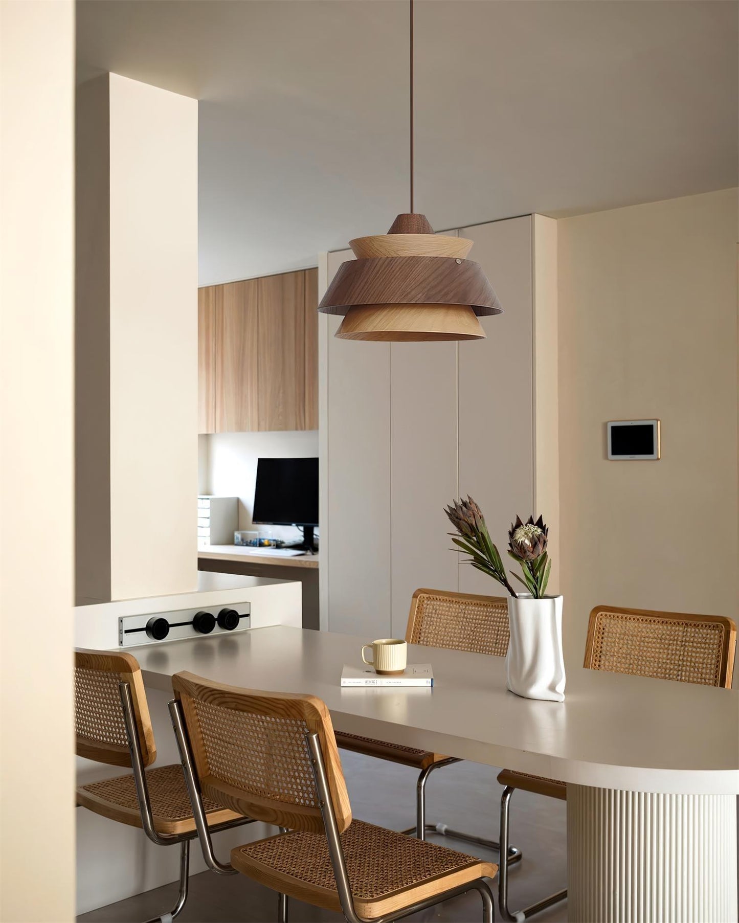 Karwe Wood Pendant Light - Loonglight