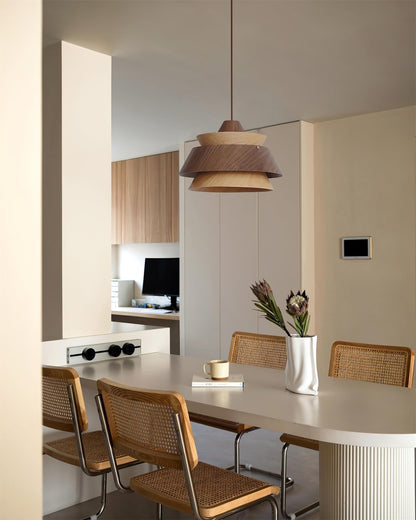 Karwe Wood Pendant Light - Loonglight