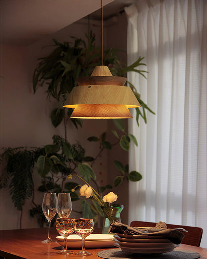 Karwe Wood Pendant Light - Loonglight