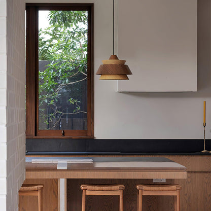 Karwe Wood Pendant Light - Loonglight