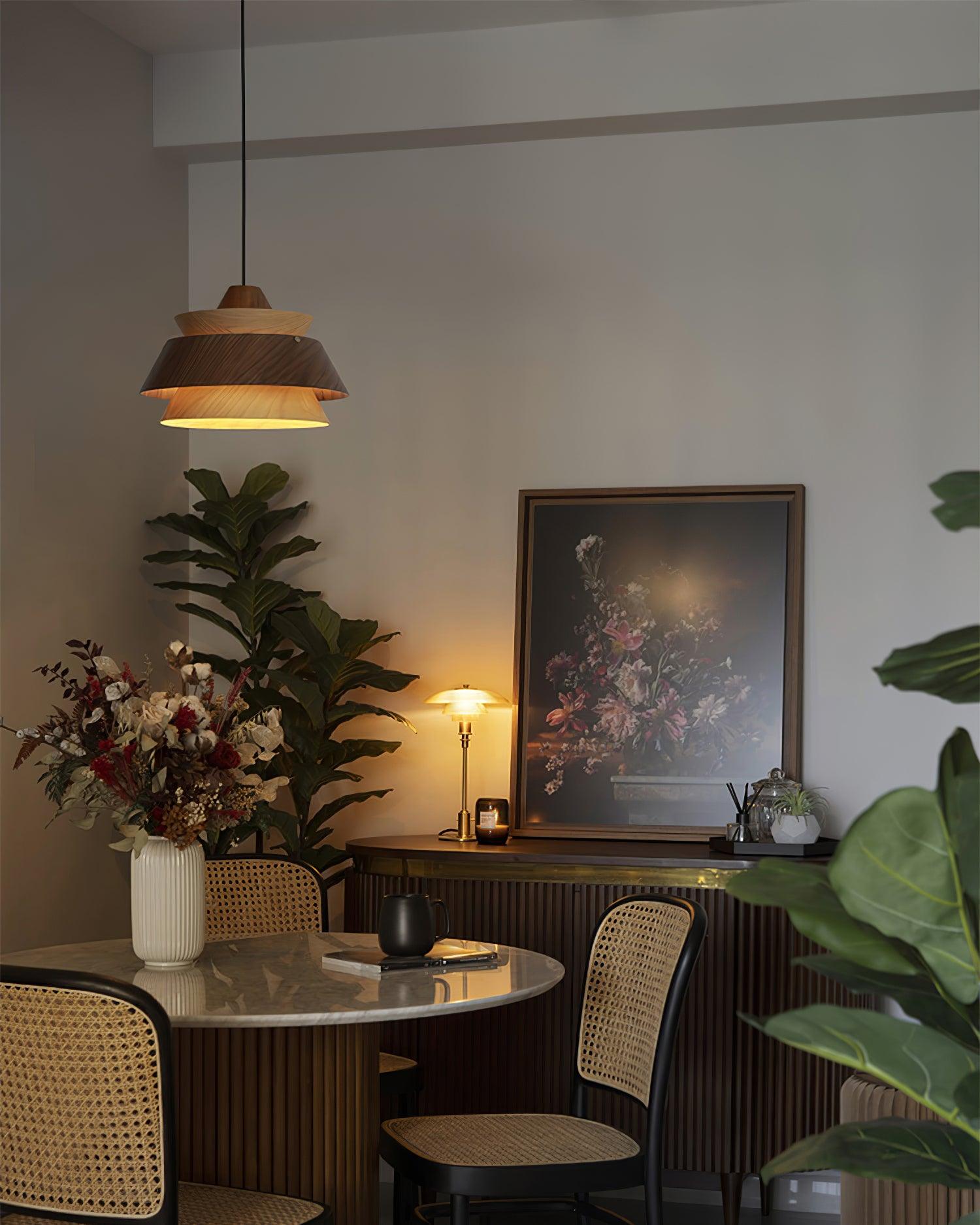 Karwe Wood Pendant Light - Loonglight