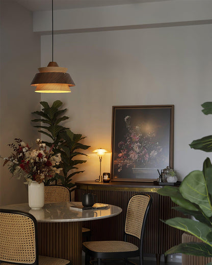 Karwe Wood Pendant Light - Loonglight