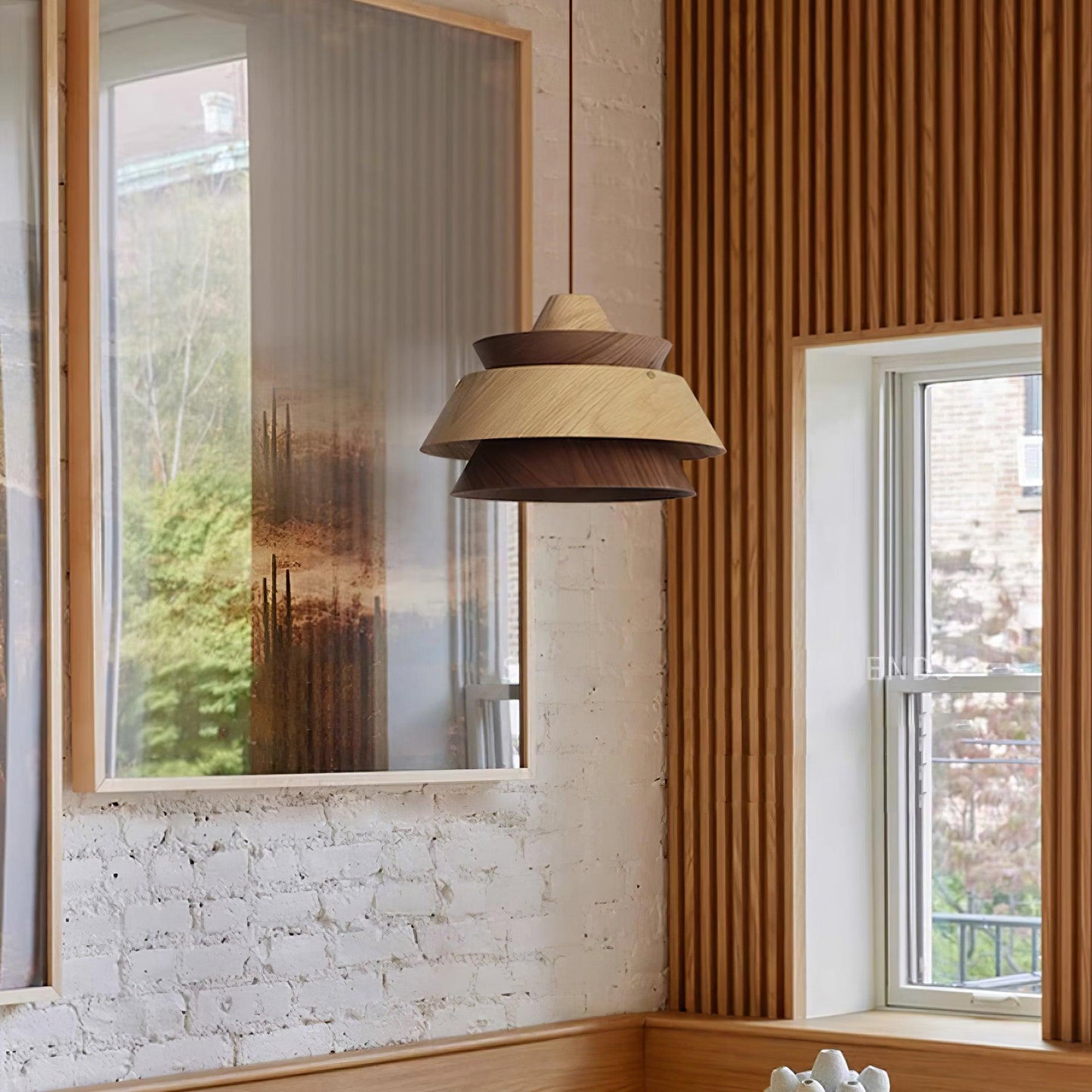 Karwe Wood Pendant Light - Loonglight