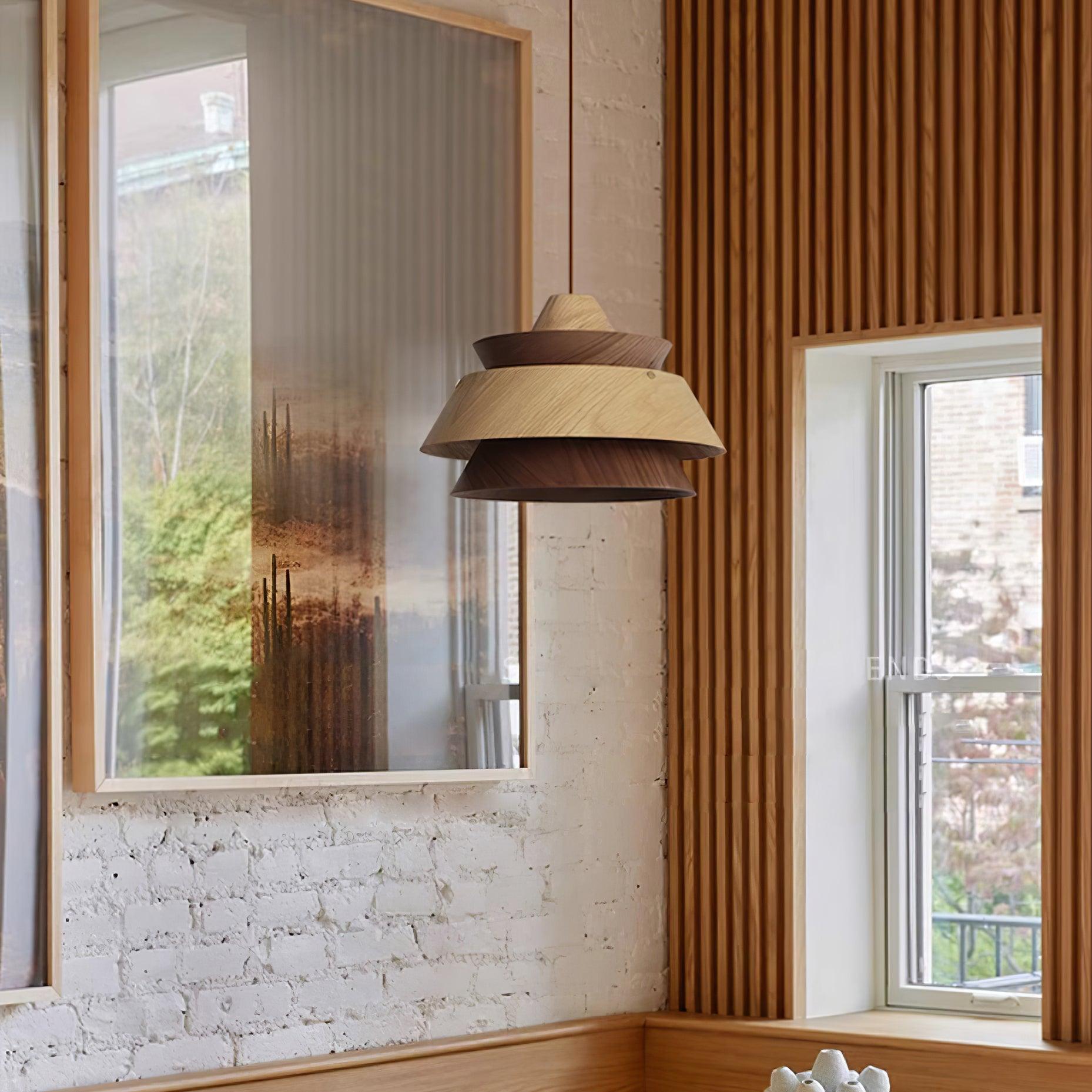 Karwe Wood Pendant Light - Loonglight