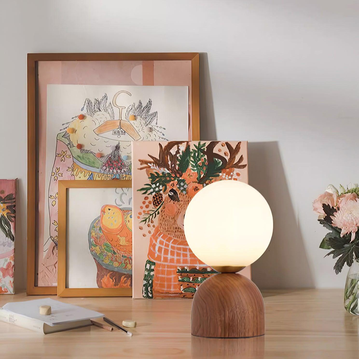 Wood Knuckle Table Lamp - Loonglight