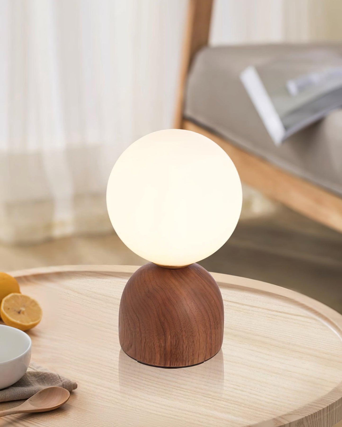 Wood Knuckle Table Lamp - Loonglight